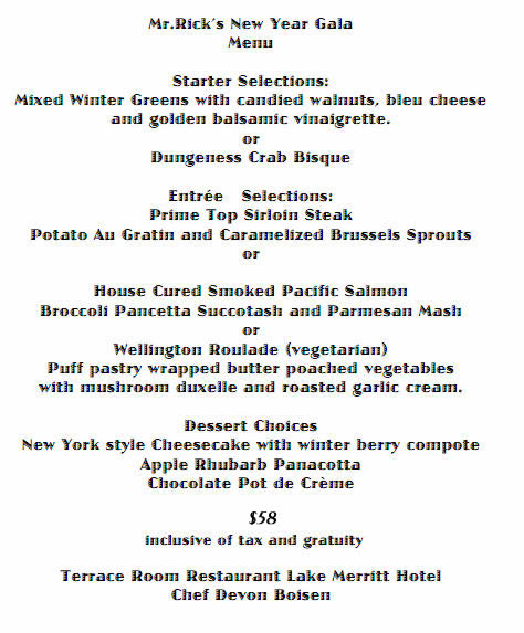 2012 menu
